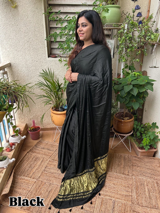 Pure Modal Silk Lagdi Pallu Saree