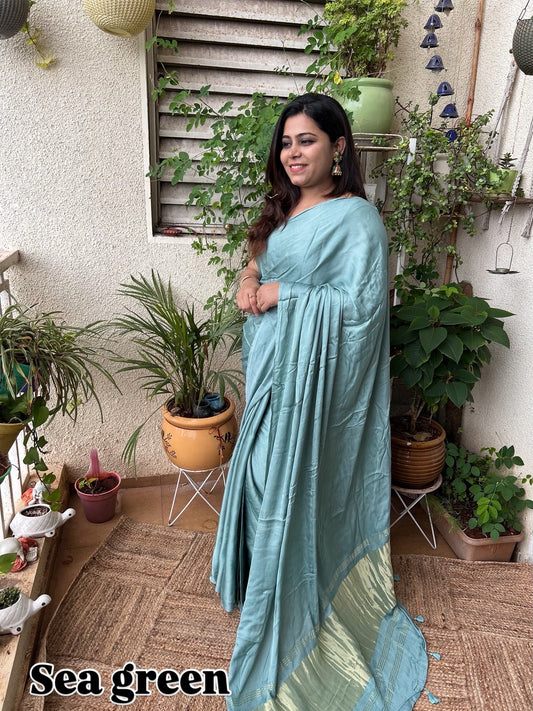 Pure Modal Silk Lagdi Pallu Saree