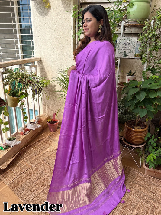 Pure Modal Silk Lagdi Pallu Saree