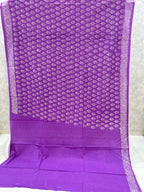 Lavender Jaipur Mulmul Cotton Handblock Printed Saree