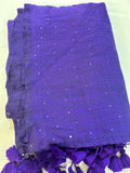 Purple Khadi Sequin Saree
