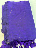 Purple Khadi Sequin Saree