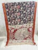 Black Elephant Chennuri Silk Nizam Border Kalamkari Saree