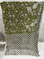 Olive Green Kota Kalamkari Saree