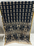 Petrol Blue Pichawai Kota Kalamkari Saree