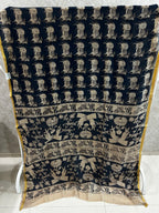 Petrol Blue Pichawai Kota Kalamkari Saree