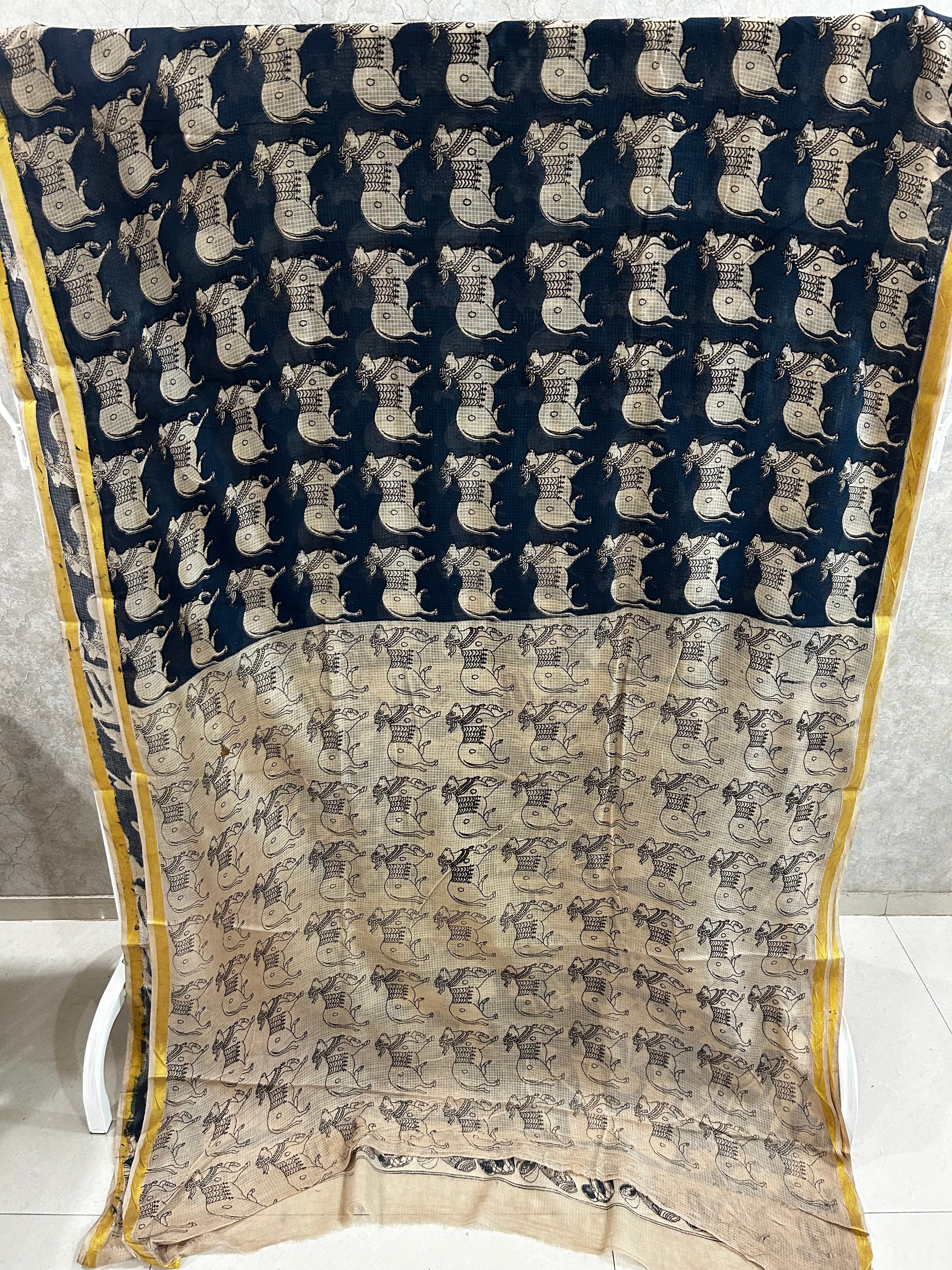 Black Pichawai Kota Kalamkari Saree