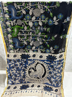Black Kota Kalamkari Saree