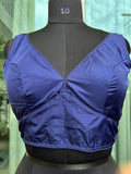Raw silk Sabyasachi cut sleeveless blouse