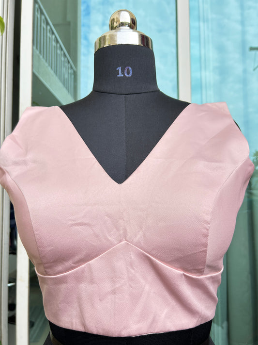 Raw silk Sabyasachi cut sleeveless blouse