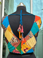 Patch work Cotton sleeveless blouse