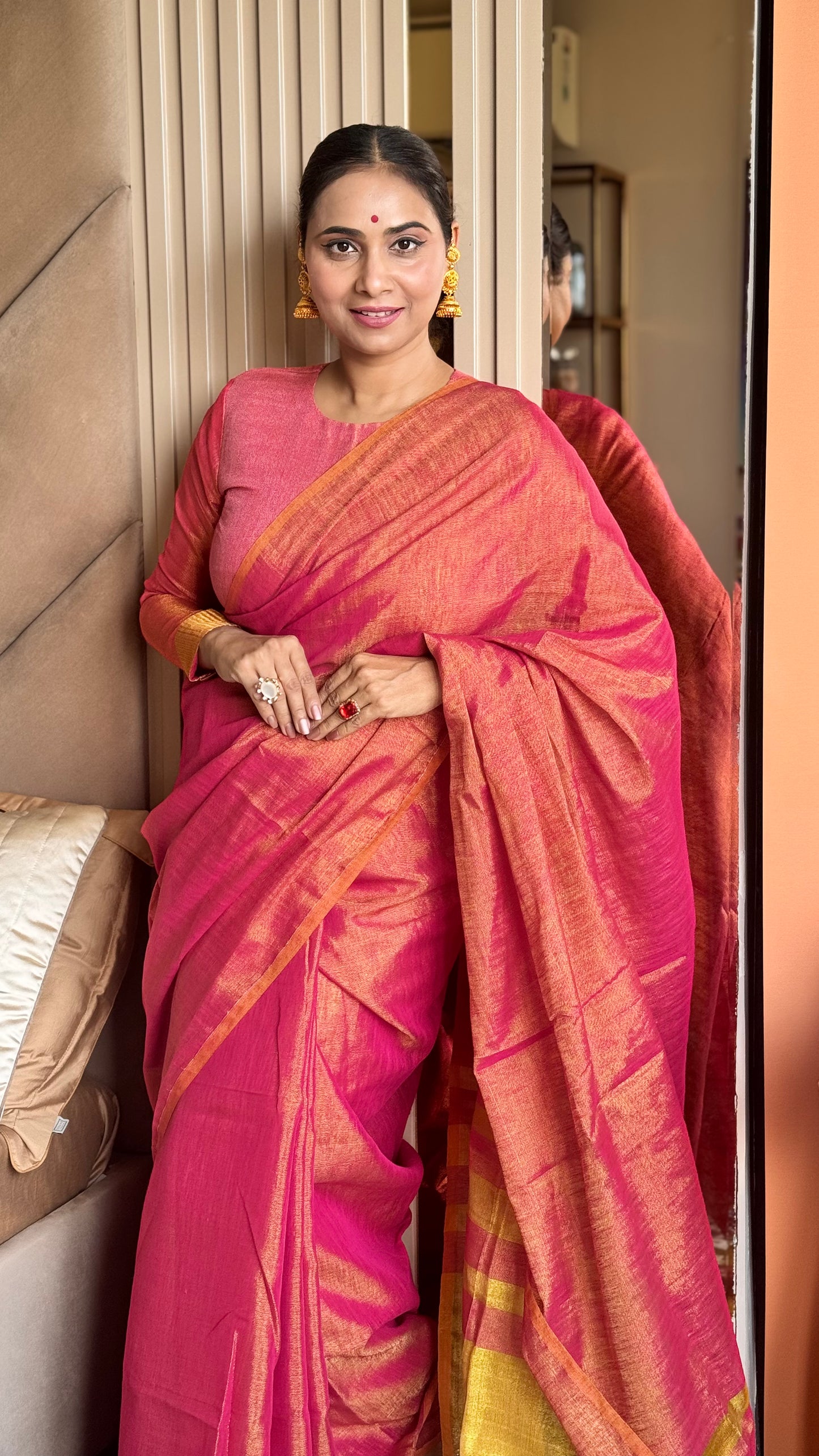 Linen Tissue Silk Saree