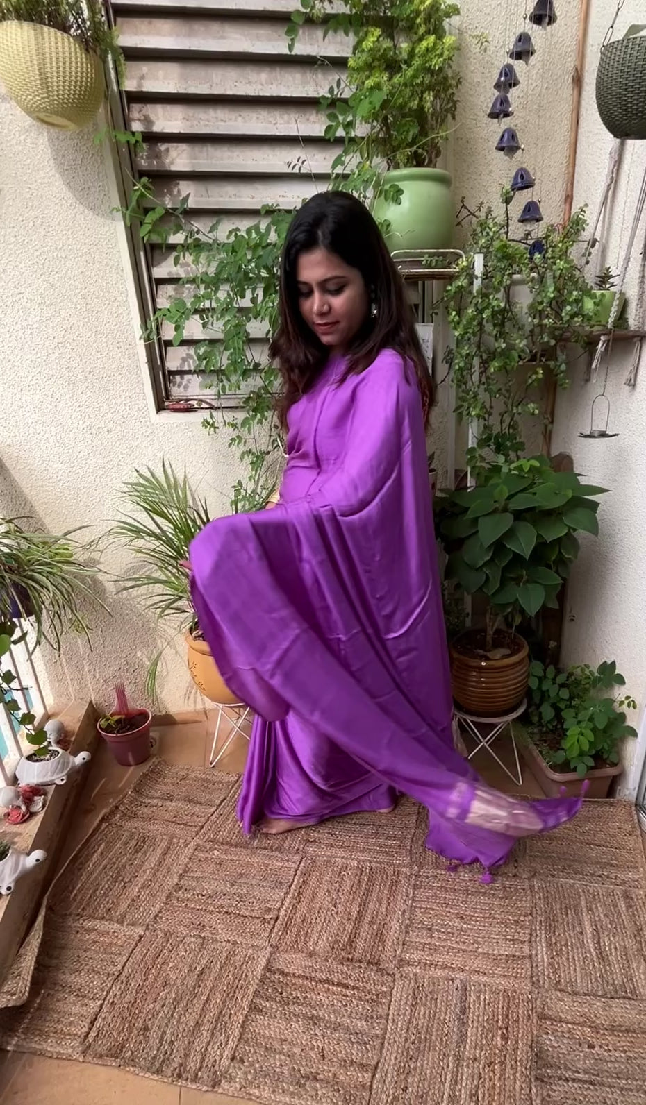 Pure Modal Silk Lagdi Pallu Saree