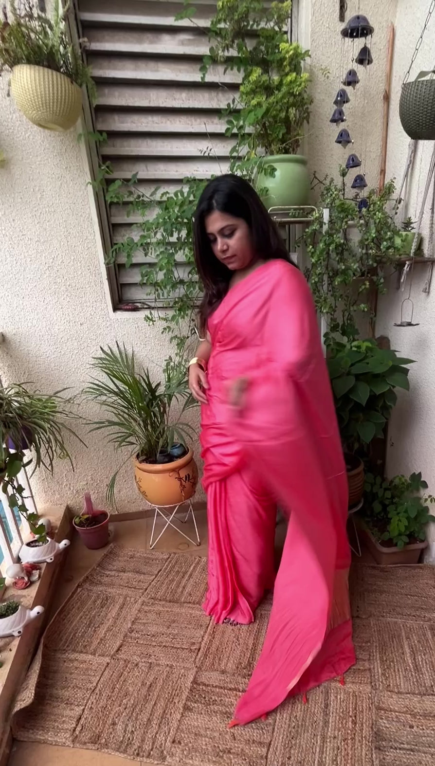 Pure Modal Silk Lagdi Pallu Saree
