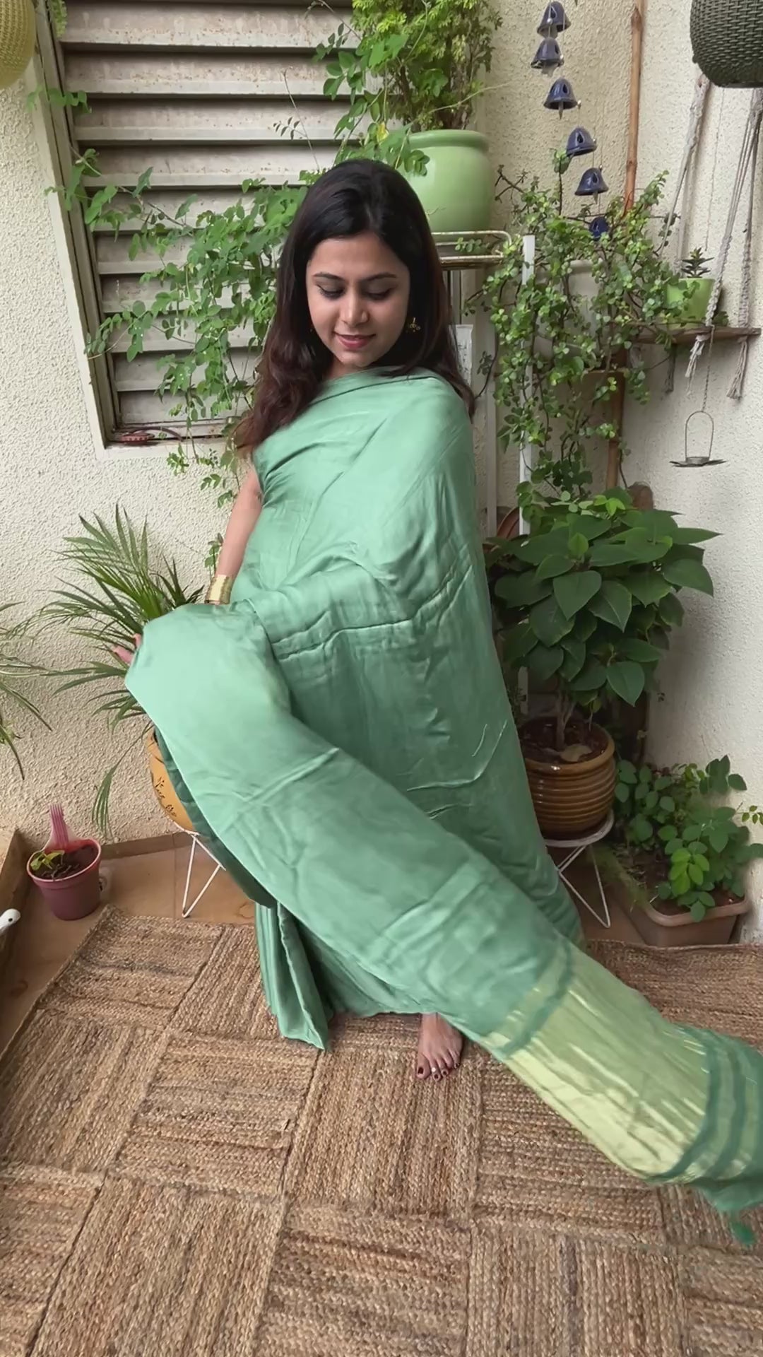Pure Modal Silk Lagdi Pallu Saree